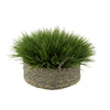 Faux Farm Grass in Large Seagrass Tray Basket