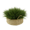 Faux Farm Grass in Large Seagrass Tray Basket