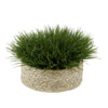 Faux Farm Grass in Large Seagrass Tray Basket