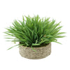 Faux Ribbon Grass in Large Seagrass Tray Basket