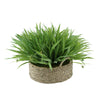 Faux Ribbon Grass in Large Seagrass Tray Basket