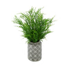 Faux Saltwort in Distressed Patterned Ceramic Vase