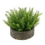 Faux Rosemary Grass in Small Seagrass Tray Basket