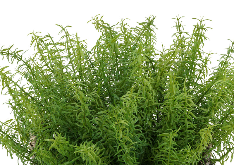 Faux Rosemary Grass in Small Seagrass Tray Basket