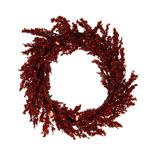 Red Iced Medium Wreath