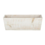 Washed Wood Shelf Vase - 16" x 6" x 5.5" (Set of 2)