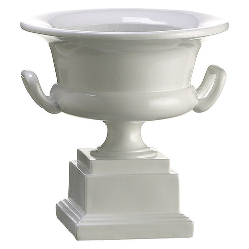 White 7" Polyresin Urn - House of Silk Flowers®
