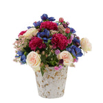 Shabby Chic® Berry Crush Mixed Flowers in Distressed Ceramic